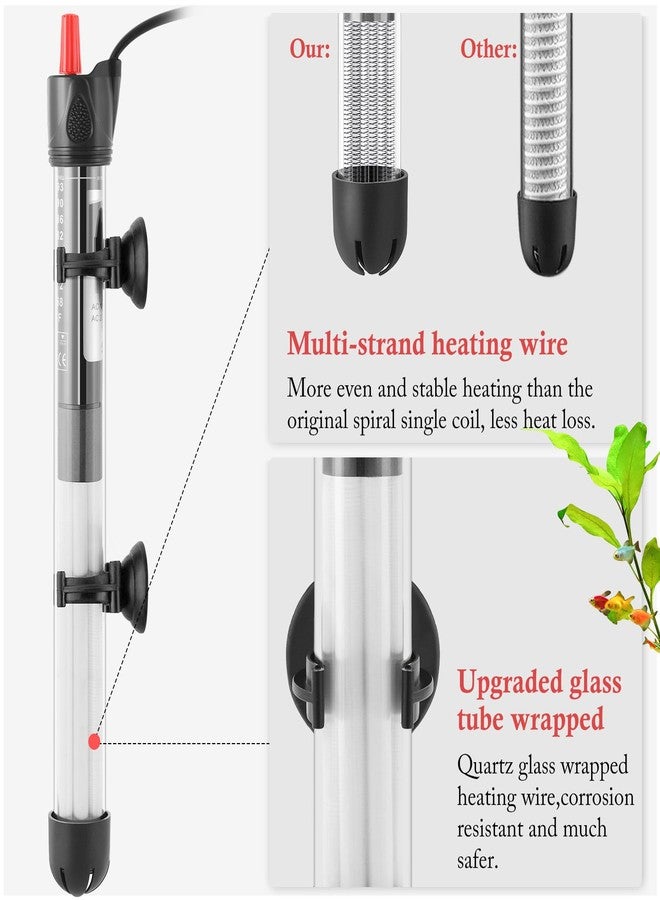 FEDOUR Aquarium Heater 50W 100W 300W, Submersible Glass Fish Tank Heater for Fresh and Salt Water (300W) - Image 3